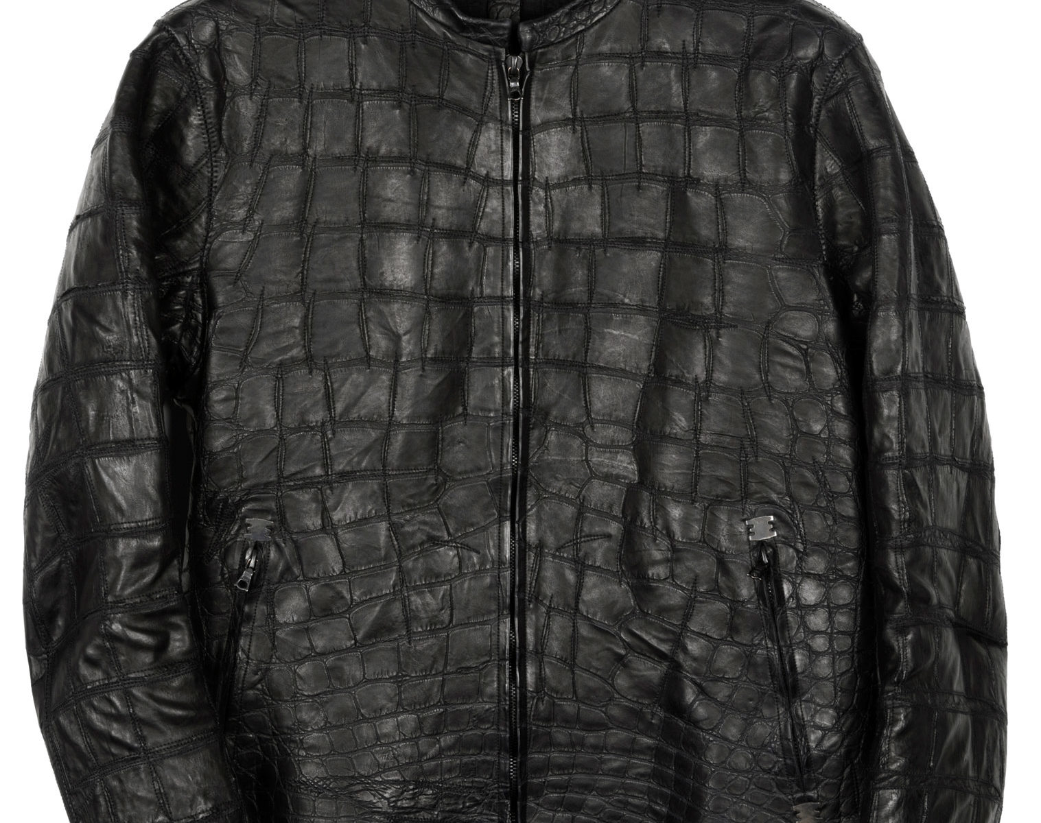 ISAAC SELLAM Crocodile Leather Jacket 1