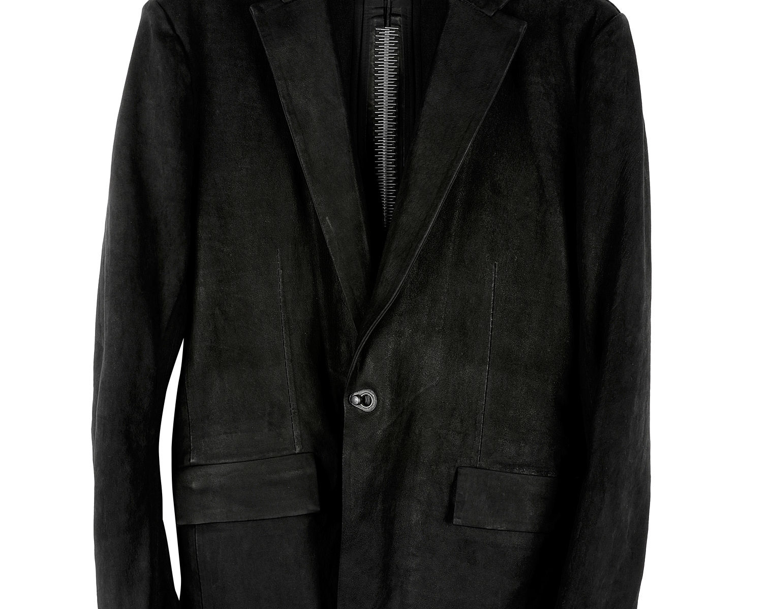 ISAAC SELLAM Leather Blazer Jacket 01