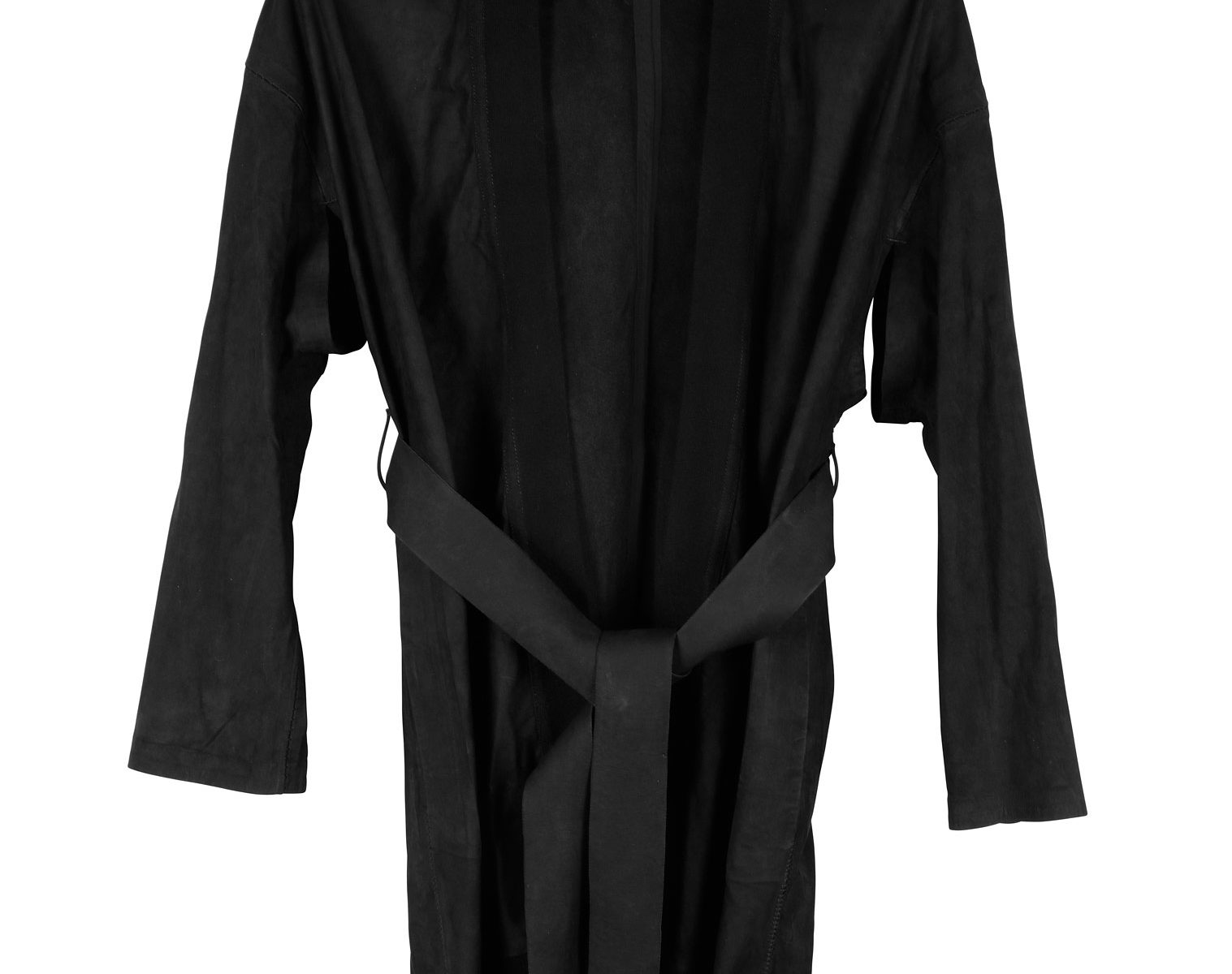 ISAAC SELLAM Leather Kimono Coat 01