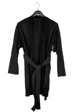ISAAC SELLAM Leather Kimono Coat 01