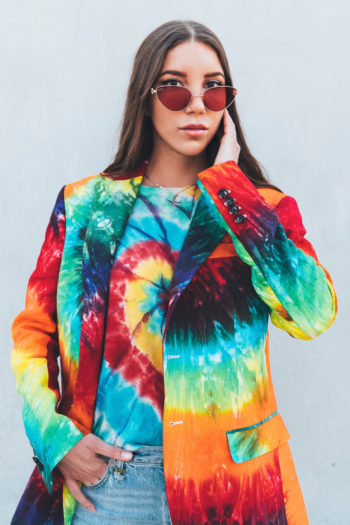 R13 Tie Dye Rainbow Boyfriend Blazer 3