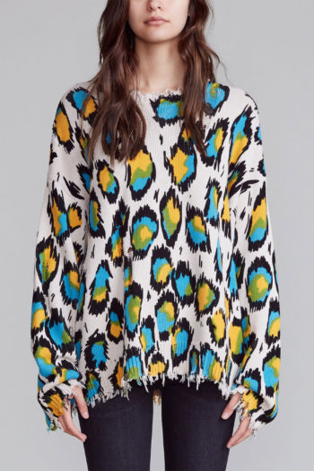 R13 Multicolour Leopard Oversized Sweater 1