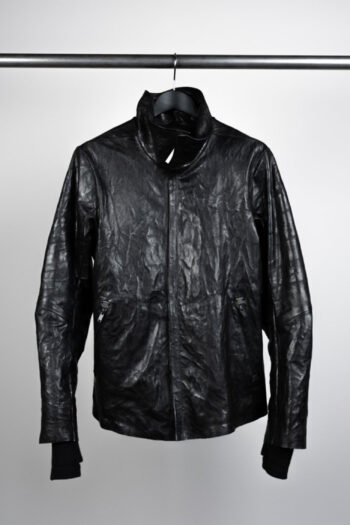 ISAAC SELLAM Padded High Neck Leather Jacket 1 1