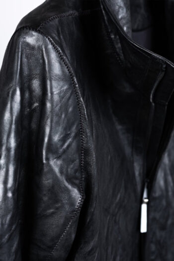 ISAAC SELLAM Padded High Neck Leather Jacket 2 1
