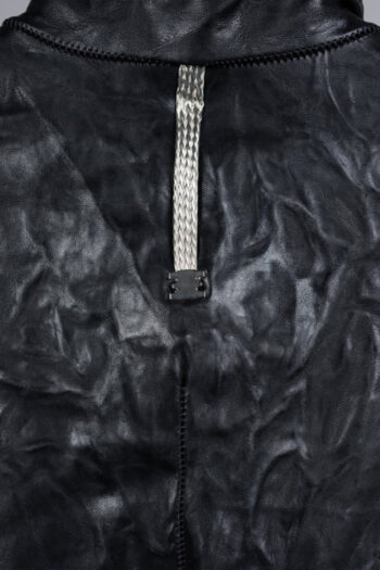 ISAAC SELLAM Padded High Neck Leather Jacket 4 1